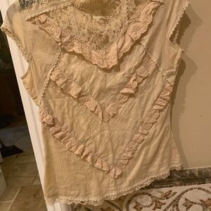 Cream Boho lace Embroidered 100% Cotton